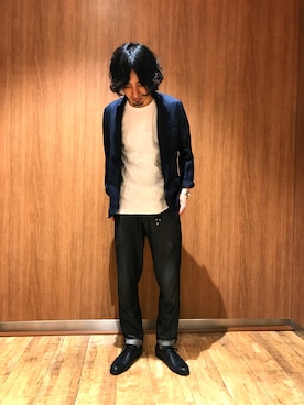 「VOGUISH（ヴォーギッシュ）のアイテム（ジャケット/アウター）」を使った、Morishitaさん（メンズ・174cm）の春コーディネート