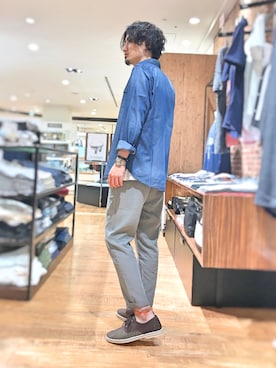 「テンセル」｜Morishitaさん（メンズ・174cm）の夏コーディネート