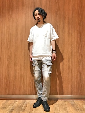 「ジョガーパンツ」｜Morishitaさん（メンズ・174cm）の夏コーディネート