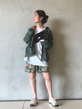 「PRE_（プレ）のアイテム」を使った、hitomiさん（レディース・158cm）の春コーディネート