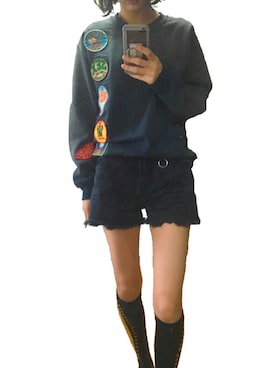 「UNIF（ユニフ）のアイテム（パンツ）」を使った、mao.さん（レディース・165cm）の秋コーディネート