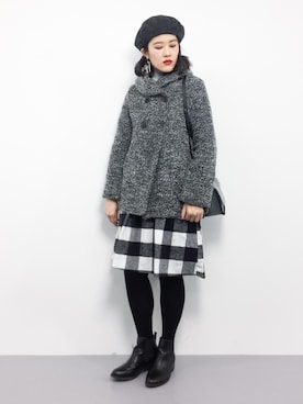 「夢展望（ユメテンボウ）のアイテム（その他アウター）」を使った、ハマアイさん（レディース・161cm）の冬コーディネート