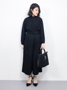 「CLEARIMPRESSION （クリアインプレッション）のアイテム（パンツ）」を使った、ハマアイさん（レディース・161cm）の冬コーディネート