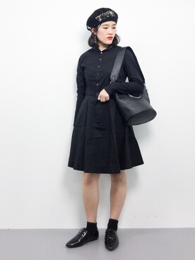 「G-STAR RAW（ジースターロゥ）のアイテム（ワンピース/ドレス）」を使った、ハマアイさん（レディース・161cm）の冬コーディネート