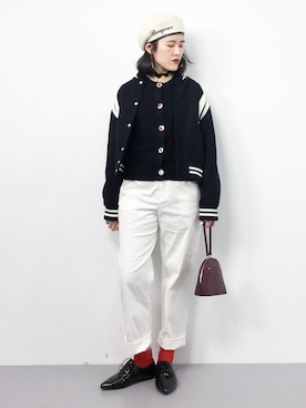 「EDITION（エディション）のアイテム（ブルゾン）」を使った、ハマアイさん（レディース・161cm）の冬コーディネート