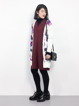 「marjour（マージュール）のアイテム（ワンピース）」を使った、ハマアイさん（レディース・161cm）の冬コーディネート