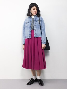 「RED CARD TOKYO（レッドカード）のアイテム（ジャケット/アウター）」を使った、ハマアイさん（レディース・161cm）の冬コーディネート
