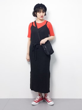 「NIKE NSW（ナイキエヌエスダブリュー）のアイテム」を使った、ハマアイさん（レディース・161cm）の春コーディネート