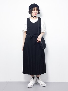 「NIKE NSW（ナイキエヌエスダブリュー）のアイテム」を使った、ハマアイさん（レディース・161cm）の春コーディネート