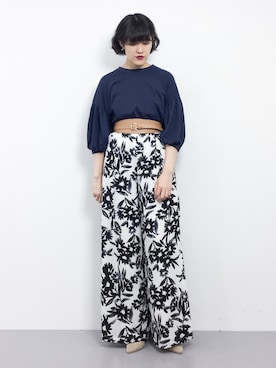 「バルーンスリーブ」｜ハマアイさん（レディース・161cm）の春コーディネート