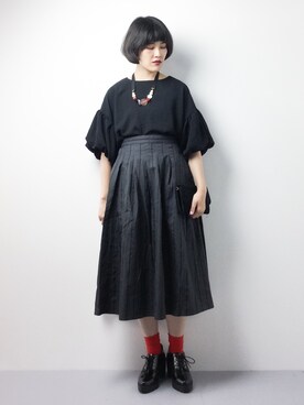 「バルーンスリーブ」｜ハマアイさん（レディース・161cm）の夏コーディネート