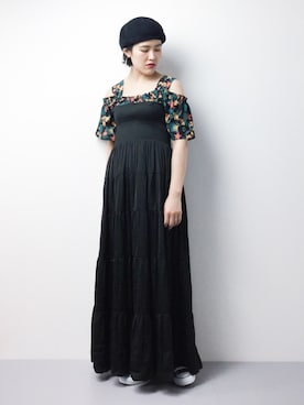 「マキシワンピ」｜ハマアイさん（レディース・161cm・30代）の夏コーディネート