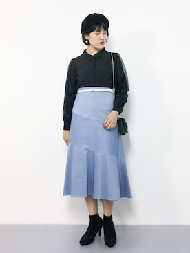 「CHAPTER L, LONDON（チャプターエルロンドン）のアイテム」を使った、ハマアイさん（レディース・161cm）の夏コーディネート
