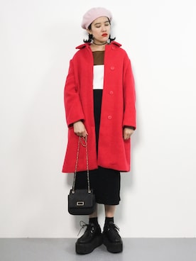 「AZUL ENCANTO」｜「アイテム（ジャケット/アウター）」を使った、ハマアイさん（レディース・161cm）の冬コーディネート