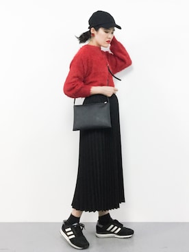 「AMERICAN HOLIC（アメリカンホリック）のプリーツロングスカート（スカート）」を使った、ハマアイさん（レディース・161cm）の春コーディネート