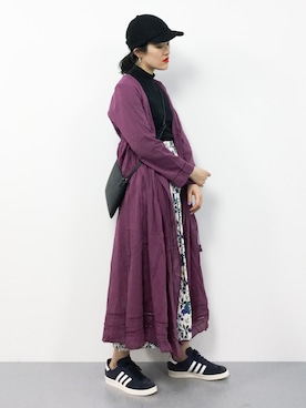 「NE QUITTEZ PAS!（ヌキテパ）のアイテム（その他アウター）」を使った、ハマアイさん（レディース・161cm）の春コーディネート