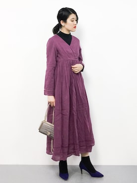 「NE QUITTEZ PAS!（ヌキテパ）のアイテム（その他アウター）」を使った、ハマアイさん（レディース・161cm）の春コーディネート