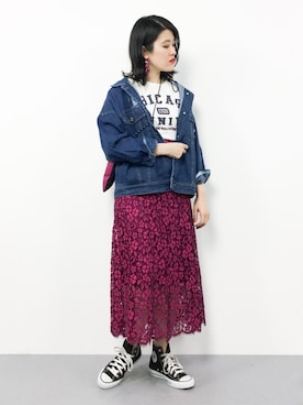 「slickmist（スリックミスト）のアイテム」を使った、ハマアイさん（レディース・161cm）の春コーディネート