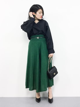 「My shawty（ﾏｲｼｬｳﾃｨｰ）のアイテム（パンツ）」を使った、ハマアイさん（レディース・161cm）の春コーディネート