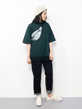 「PINE FORT（パインフォート）のアイテム」を使った、ハマアイさん（レディース・161cm）の春コーディネート