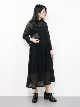 「amorous insense（アモラスインセンス）のアイテム（ドレス）」を使った、ハマアイさん（レディース・161cm）の春コーディネート