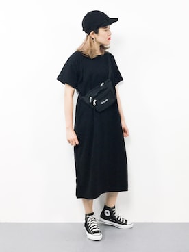 「STEPS WOMEN'S（ステップスウィメンズ）のアイテム」を使った、ハマアイさん（レディース・161cm）の夏コーディネート