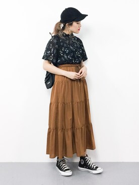 「STEPS WOMEN'S（ステップスウィメンズ）のアイテム」を使った、ハマアイさん（レディース・161cm）の夏コーディネート