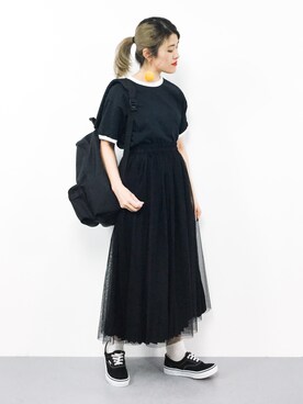 「MKT（エムケーティー）のアイテム（トップス）」を使った、ハマアイさん（レディース・161cm）の夏コーディネート