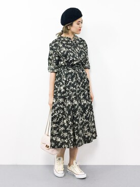 「PLAIN CLOTHING（プレーンクロージング）の【SALE!!】2way仕様！ダイヤ柄ステッチチェーンミニバッグ（ショルダーバッグ）」を使った、ハマアイさん（レディース・161cm）の夏コーディネート