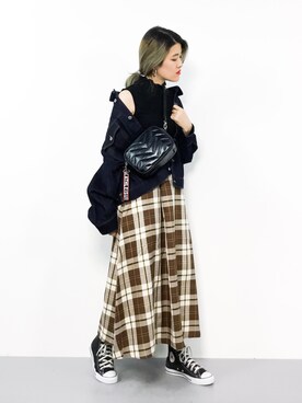 「BEAUTY&YOUTH UNITED ARROWS」｜「アイテム（デニムジャケット）」を使った、ハマアイさん（レディース・161cm）の秋コーディネート