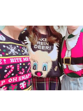 「uglysweater」｜ハマアイさん（レディース・161cm）の冬コーディネート