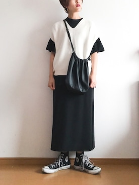 「STYLENANDA（スタイルナンダ）のアイテム（アクセサリー）」を使った、ハマアイさん（レディース・161cm）の夏コーディネート