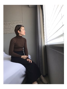 「STYLENANDA（スタイルナンダ）のアイテム（ブーツ）」を使った、ハマアイさん（レディース・161cm）の秋コーディネート