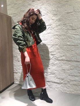 「GOUT COMMUN（グーコミューン）のアイテム」を使った、marinaさん（レディース・165cm）の冬コーディネート