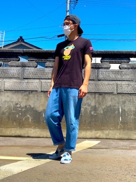「アイテム（スリッポン）」を使った、megさん（メンズ・175cm・20代）の春コーディネート