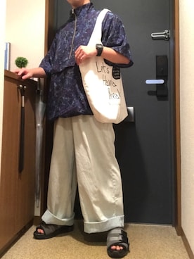 「Francfranc（フランフラン）のアイテム（トートバッグ）」を使った、haru _don さん（メンズ・163cm）の夏コーディネート