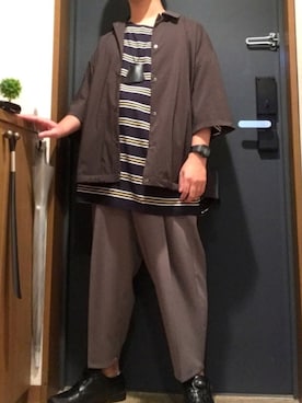 「シルバー」｜「アイテム（アナログ腕時計）」を使った、haru _don さん（メンズ・163cm）の秋コーディネート