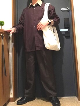 「Francfranc（フランフラン）のアイテム（トートバッグ）」を使った、haru _don さん（メンズ・163cm）の秋コーディネート