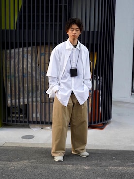 「stein」｜「アイテム（財布/小物）」を使った、Haruさん（メンズ・177cm）の秋コーディネート