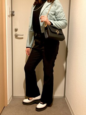 「SpRay（スプレイ）のアイテム（セットアップ）」を使った、rihoさん（レディース・158cm）の秋コーディネート