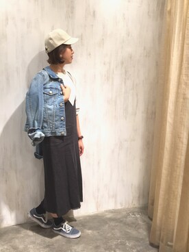 「Moname（モナーム）のアイテム（ジャケット/アウター）」を使った、TANさん（レディース・157cm）の春コーディネート