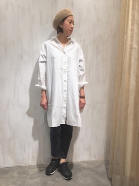 「アンディコール」｜「アイテム（シャツワンピース）」を使った、TANさん（レディース・157cm）の春コーディネート
