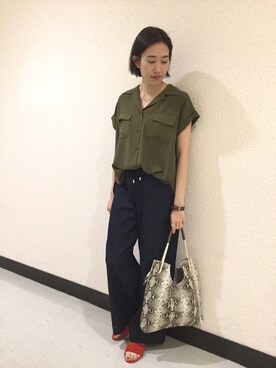 「AERON（アーロン）のアイテム」を使った、TANさん（レディース・157cm）の夏コーディネート