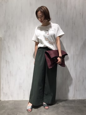 「Moname（モナーム）のアイテム（トップス）」を使った、TANさん（レディース・157cm）の春コーディネート