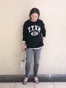 「Moname（モナーム）のアイテム（パンツ）」を使った、TANさん（レディース・157cm）の冬コーディネート