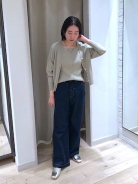 「シルバーシューズ」｜「アイテム（その他）」を使った、TANさん（レディース・157cm）の春コーディネート