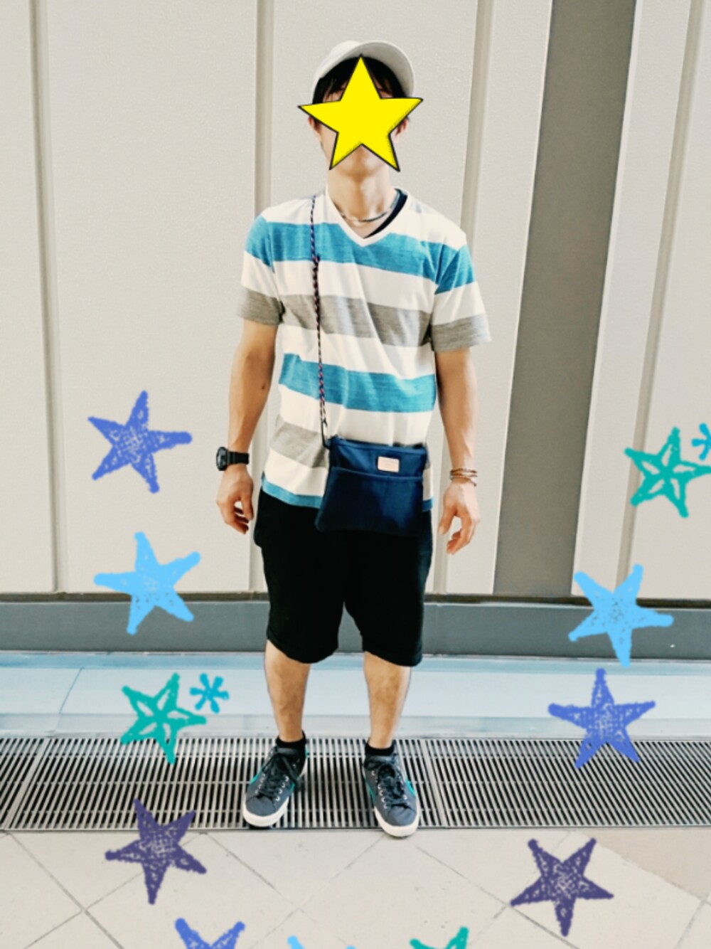「夏」｜「Championのアイテム（ニットキャップ/ビーニー、グレー系）」を使った、ryo-taさん（メンズ・168cm）の夏コーディネートの1枚目の写真