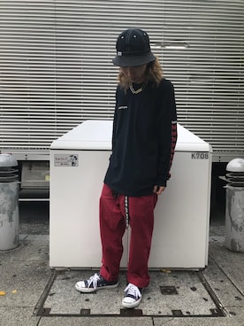 「G.V.G.V.（ジーヴィージーヴィー）のアイテム」を使った、河村隆聖さん（メンズ・166cm）の秋コーディネート