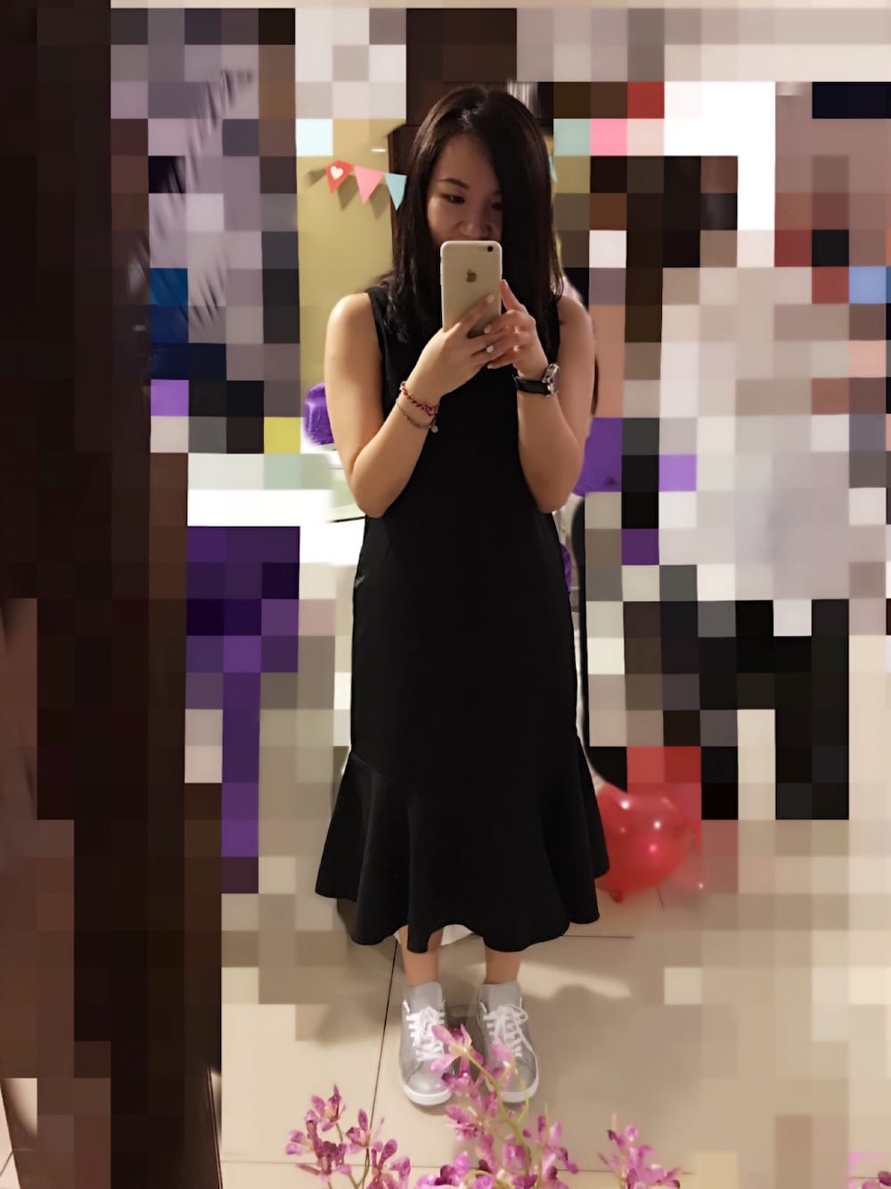 「acradeのアイテム（ワンピース、ブラック系）」を使った、Jiさん（レディース・168cm）の冬コーディネートの1枚目の写真
