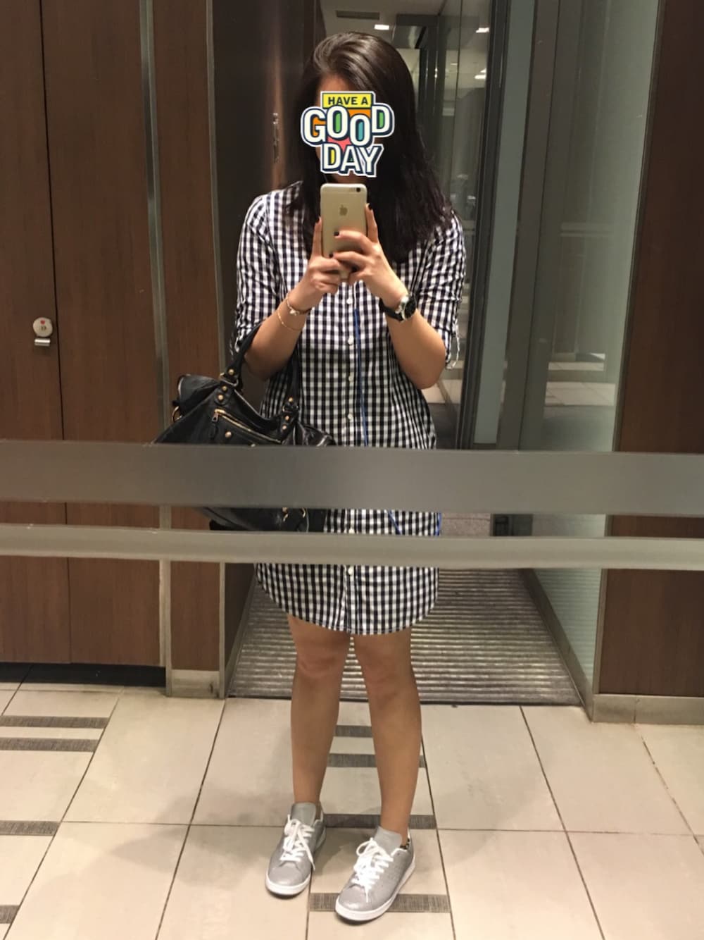 「PADINIのアイテム（ワンピース、ブルー系）」を使った、Jiさん（レディース・168cm）の冬コーディネートの1枚目の写真
